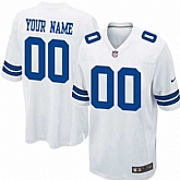 Men Nike Dallas Cowboys Customized White Team Color Stitched NFL Game Jersey,baseball caps,new era cap wholesale,wholesale hats